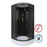 Душевая кабина Niagara Classic NG-6501-14P (90х90х215) средний поддон(26см),черный,стекло тонированное,4 места