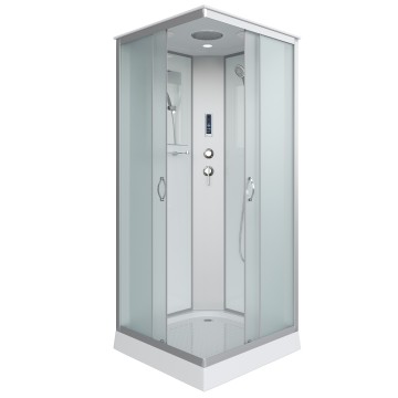 Душевая кабина Niagara Classic NG-1101-14P (90х90х215) низкий поддон(13см),стекло матовое,3 места с полкой