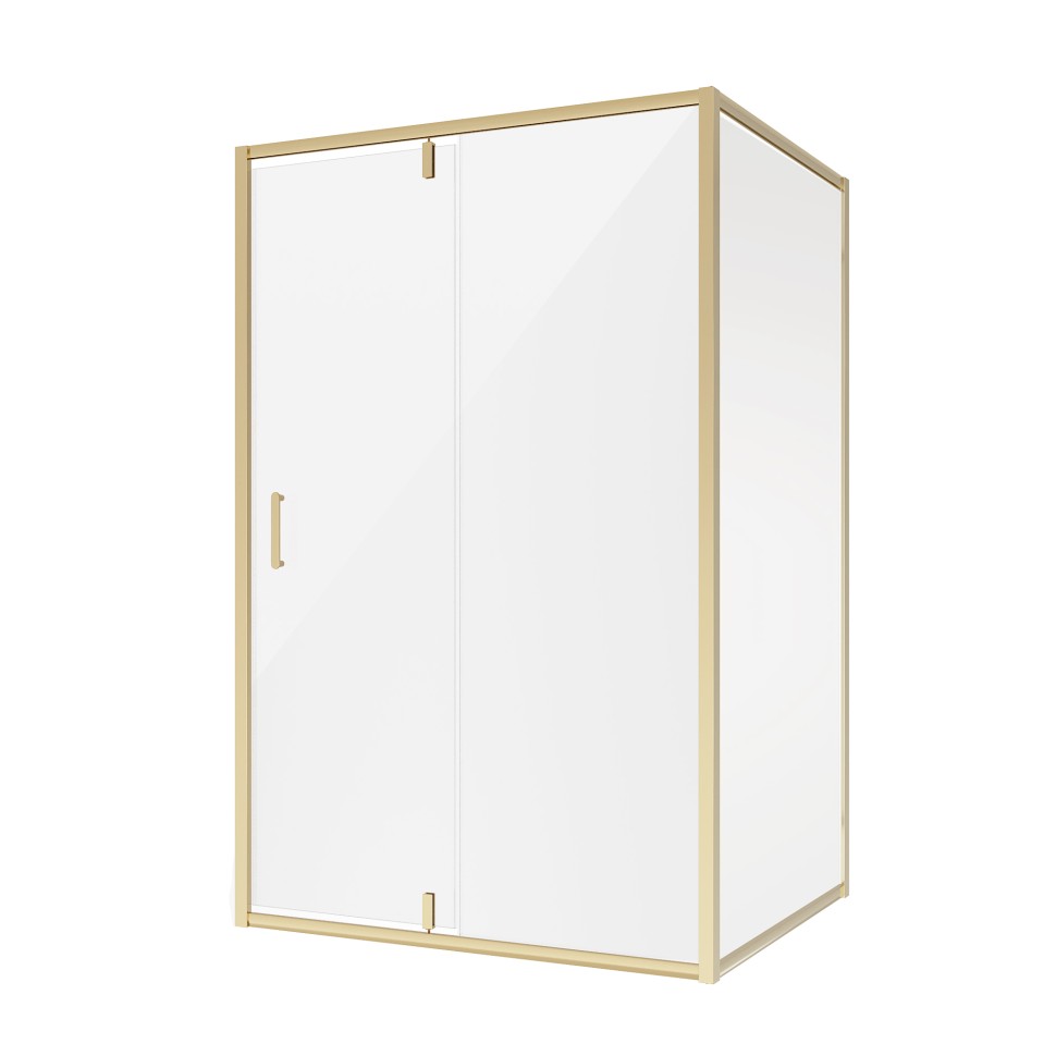 Душевое ограждение Niagara Nova NG-43-12AG-A80G (120х80х195) прямоугольник,золото,двери распашные,стекло прозрачное,2 места