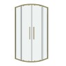 Душевое ограждение Grossman Cosmo 301.K33.02.9090.32.00 (90х90х195) четверть круга,раздвижная,золото сатин,стекло прозрачное, 1 место