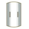 Душевое ограждение Grossman Cosmo 301.K33.02.9090.32.00 (90х90х195) четверть круга,раздвижная,золото сатин,стекло прозрачное, 1 место