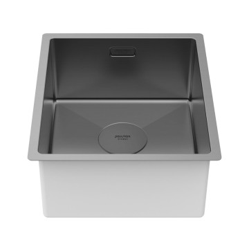 Мойка нерж. сталь NEXT 38 UNI, PM213844-GM, вороненая сталь,380х440мм, Paulmark 1,2мм