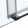 Душевая дверь Como Soft VDS-1CS150CLB, 1500, черный, стекло прозрачное