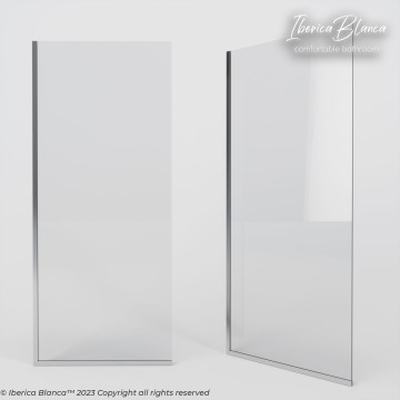 Шторка для ванны IBERICA BLANCA Mod.403 неподвижная прозрачное стекло/хром 60х140см (IB403.SC.140.60)