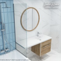 Шторка для ванны IBERICA BLANCA Mod.403 неподвижная прозрачное стекло/хром 60х140см (IB403.SC.140.60)