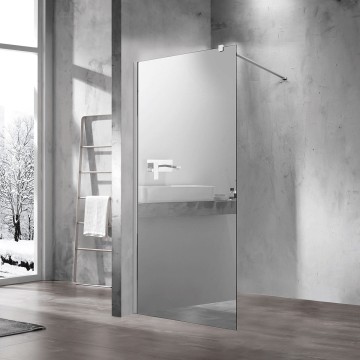 Душевая перегородка Волк-Ин (Walk-In) VSW-1H100MR, 1000*2000, хром, стекло зеркальное