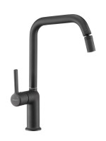 Смеситель для кухни, черный матовый. Аэратор с изменяемым углом наклона. OSGARD HAVET 56173