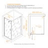 Душевой уголок 90*70*200 RGW SV-145-2 (SV-05-2 + Z-050-3) Прямоуг./Хром/Прозрачное/8 мм (Easy) 900x1200