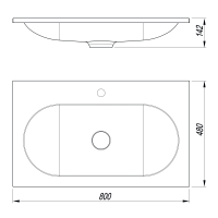 Раковина VCB-4H800G из кварца, цвет серый шёлк