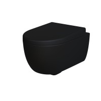 Унитаз Abner 103T20201R (545*360*330) МАТОВЫЙ ЧЕРНЫЙ подвесной БЕЗОБОДКОВЫЙ, 1 место