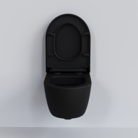 Унитаз Abner 103T20201R (545*360*330) МАТОВЫЙ ЧЕРНЫЙ подвесной БЕЗОБОДКОВЫЙ, 1 место