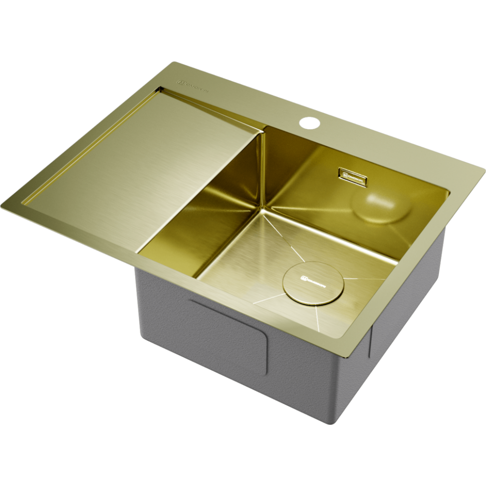 Кухонная мойка Omoikiri Akisame 65-R-LG нерж. сталь/светлое золото