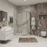 Душевое ограждение Niagara Nova NG-6621-08 (120х80х195) трапеция,хром,дверь распашная,стекло прозрачное,1 место