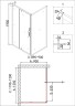 Душевое ограждение Niagara Nova NG-43-12AG-A90G (120х90х195) прямоугольник,золото,двери распашные,стекло прозрачное,2 места