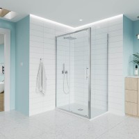 Душевой угол Veconi Evo 100SP CH 1500х1100x1950, хром, прозрачное стекло