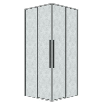 Душевое ограждение Grossman Galaxy 300.K33.01.9090.10.02 (90х90х195) квадрат,раздвижная,хром,стекло шиншилла, 1 место