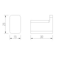 AQM7301MB Tivoli Крючок, черный матовый