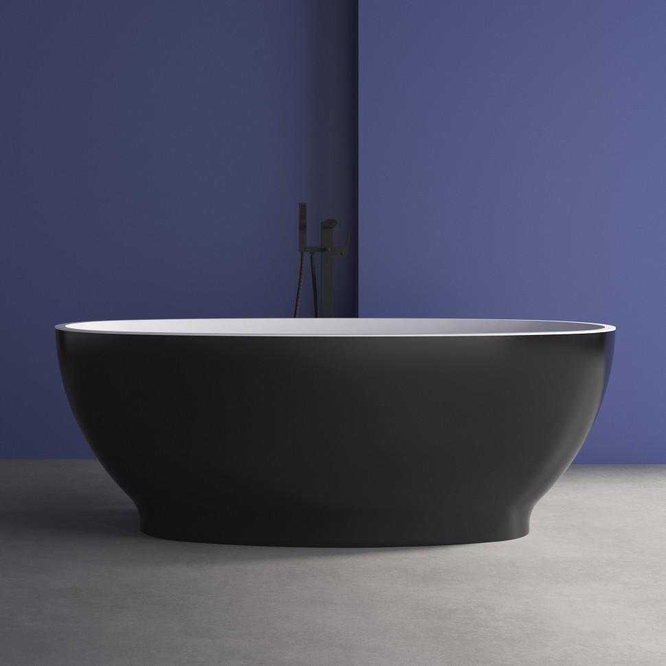 Акриловая ванна ABBER AB9207MB черная матовая