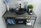 Раковина Gid Nc901 52223 накладная черная матовая 41x34x15