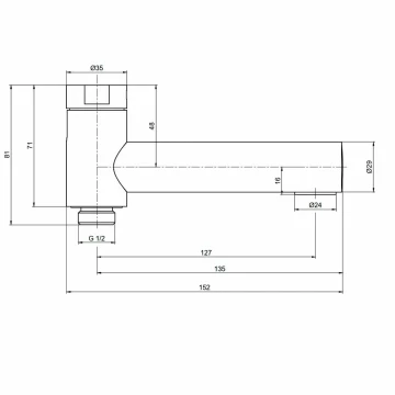 AQM8301MB Излив поворотный с картриджем, Черный матовый