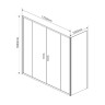 Душевой уголок Garda VSR-1G21017CL, 1700*1000, хром, стекло прозрачное