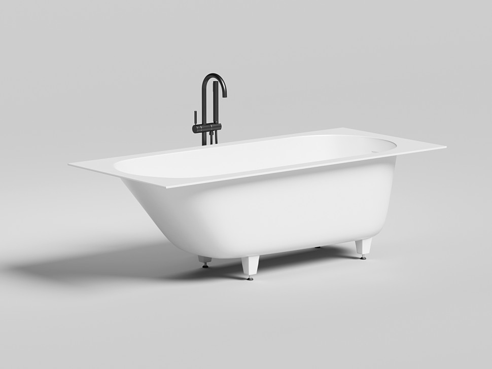 Ванна встраиваемая ORNELLA KIT 180x80 покраска по RAL полностью S-Stone Матовое