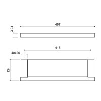 Полка в ванную стеклянная Timo Luiro 18572/00 хром