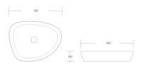 Раковина накладная MILLEAU Glace MU0044-GW (белый глянец)