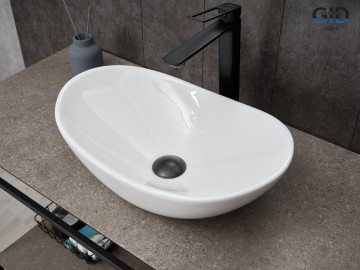 Раковина Gid N9133 51201 накладная белая 48x30.5x14.5