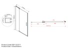 Душевая дверь Extra VDP-1E1011CGB, 1000/1100, черный, стекло тонированное