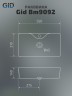 Раковина Gid Bm9092 53353 накладная черная матовая 55x31x14