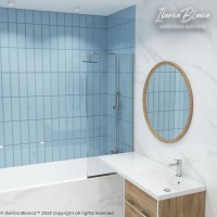 Шторка для ванны IBERICA BLANCA Mod.403 неподвижная прозрачное стекло/хром 50х140см (IB403.SC.140.50)
