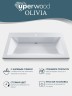 Раковина для ванной 70 см, Uperwood Olivia, с щелевым сливом, белая глянцевая