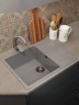 Кухонная мойка из искусственного камня Uperwood ECON UPD-202-003, прямоугольная, серая матовая