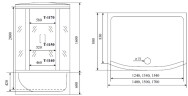 Timo Standart T-1150 душевая кабина 150*88*220