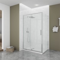 Боковая панель Veconi Ottimo SP CH, 800х1900 хром, стекло прозрачное
