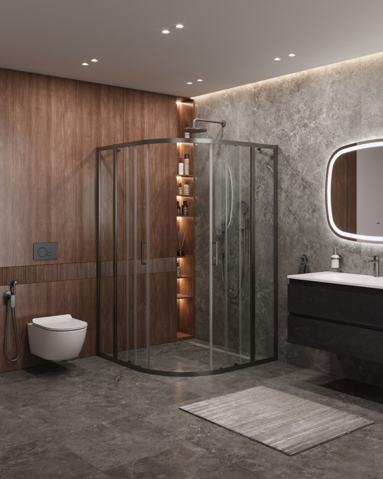 Душевой уголок CEZARES MOLVENO-R-22-100+20-C-GM-IV