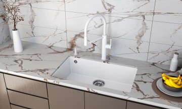 Мойка GRATO 76, ULTRAGRANIT, PM867644-WH, WHITE, 760х435 мм, Paulmark