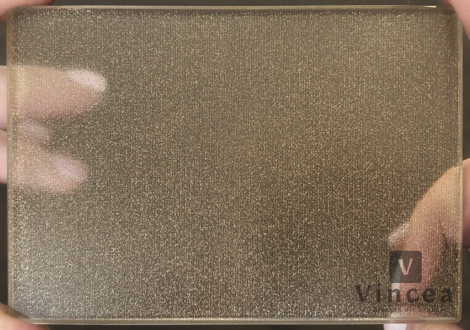 Душевая перегородка Walk-In VSW-7HS100GWG, 1000*2000, браш.золото, стекло ламинир. с золотыми нитями