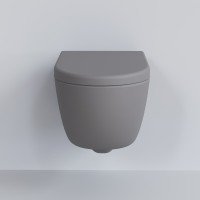 Унитаз Abner 103T20301R (545*360*330) МАТОВЫЙ СЕРЫЙ подвесной БЕЗОБОДКОВЫЙ, 1 место