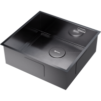 Кухонная мойка Omoikiri Kasen 48-26-INT-GM нерж. сталь/вороненая сталь