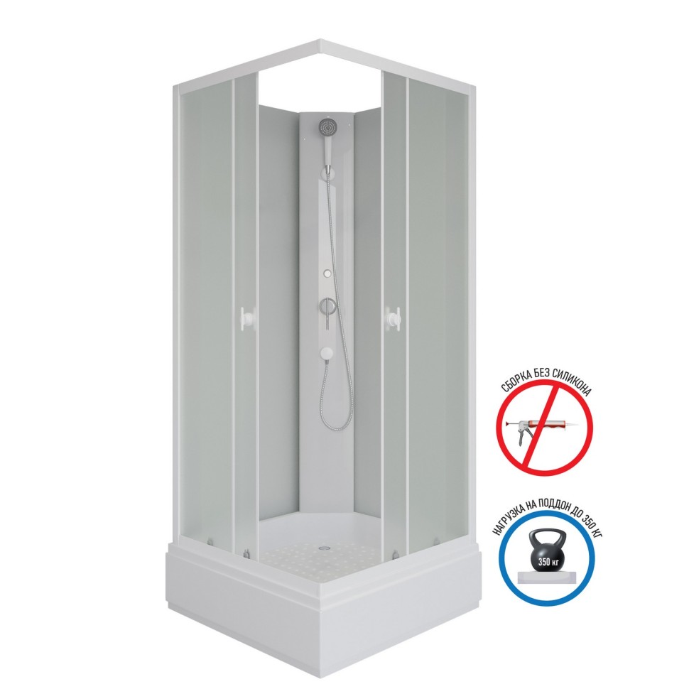 Душевая кабина Niagara Promo P100/26Q/MT/BK (100х100х200) 4 места