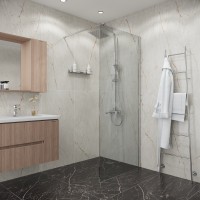 Душевая перегородка Niagara Eco NG-531-90 (90х190) хром,стекло прозрачное,1 место