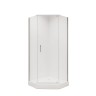 Душевое ограждение Niagara Nova NG-6634-08 (100х100х195) трапеция,хром,дверь распашная,стекло прозрачное,1 место
