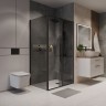 Боковая стенка Niagara Nova NG-TB100-34 (100х195) черный матовый,стекло тонированное,1 место