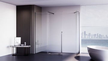 Душевой угол Premium Trento PTC-SP-50GR, 1300х800x2000, брашированный графит, стекло прозрачное