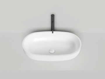Раковина накладная GLORIA 05 покраска по RAL полностью 640х385х145 S-Stone Матовое