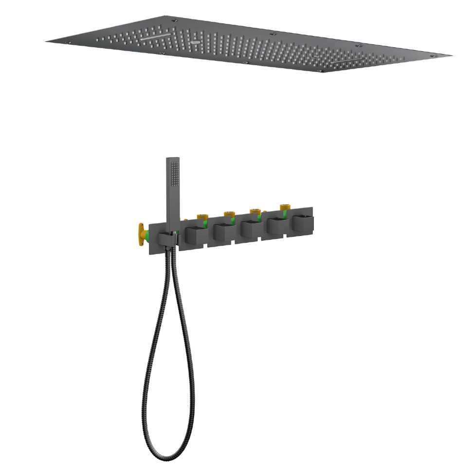 Душевая система встроенная с термостатом Timo Petruma SX-5329/03SM черный