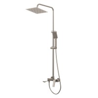 Душевая стойка Grossman Cosmo 500.K35.02.120 с верхним душем,ручной лейкой и смесителем, брашированный никель,1 место