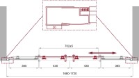 Душевая дверь BelBagno UNO-195-BF-2-170-C-Cr